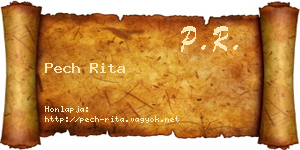 Pech Rita névjegykártya